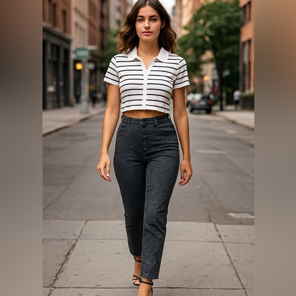 Pilcro and the Letterpress Denim - ANTHROPOLOGIE | Pilcro and the Letterpress Charcoal High-Rise Jeans textured 27